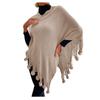 Women's Fashion Temperament Casual Hair Ball Fringe Cape Sweater Bucket Coat