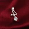 Korean Style Exquisite Heart and Star Zircon Pendant Necklace for Women