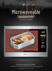 Bento Lunch Box a Doppio Strato in Acciaio Inossidabile, Contenitore Adatto al Microonde per Ufficio e Studenti
