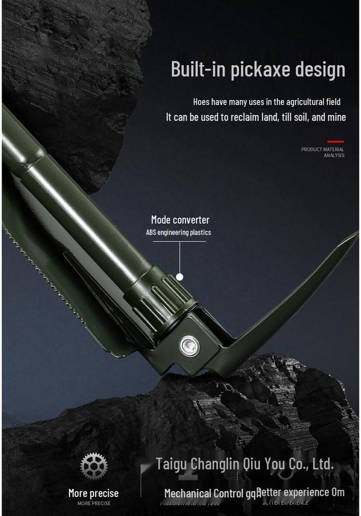 Changlin 409E A3 Steel Multi-functional Portable Shovel for Children, Outdoor Entrenching Tool with ABS Plastic Nut.