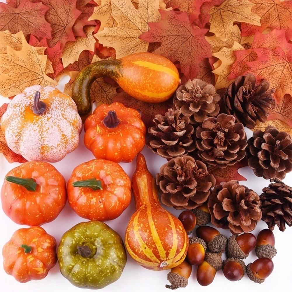 50pcs Faux Berries Artificial Mini Pumpkin Mini Size DIY Craft Supplies Home Decor