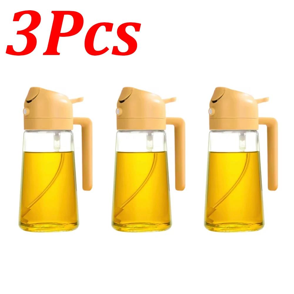 1-4Pcs 2in1 500ml Plastic Spray Oil Sprayer Cooking Oil Sprayer BBQ Picnic Kitchen Tools BBQ Cooking Oil Dispenser 4
