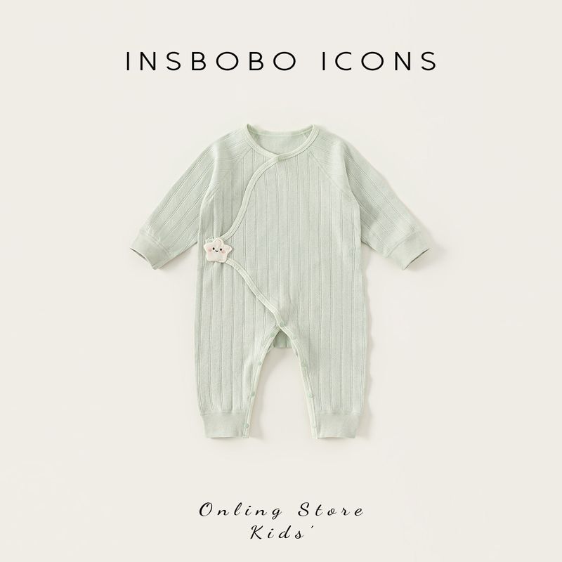Insbobo Baby Clothes 2025 Autumn New Style Baby Boy Romper Baby Girl Early Autumn Outing Clothes Children s Clothing Trendy Green 100