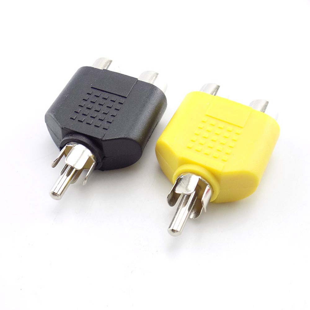 Plug Converter Audio Converter Audio Adapter Audio Cable Y Adapter Connectors Plugs RCA to 2 RCA