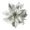 Transform Your Christmas Tree with This Elegant Christmas Poinsettia Glitter Flower Hanging Xmas Party Tree Decoration