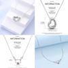 Original Necklace 925 Sterling Silver CZ Simple Heart Chain Necklace For Women Fit Original Charm Beads DIY Making Jewelry Gift