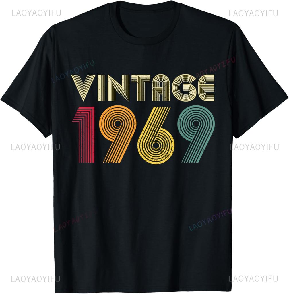 Vintage 1969 T Shirt Best Year 1969 Original Genuine Classic TShirt Streetwear Personalized Clothing Camisas Streetwear