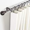 Curtain Rings with Clips - 1.41'' Interior Diameter, Strong Metal Decorative Drapery Window Curtain Ring with Clip, Set of 40(Black)