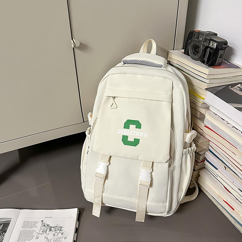 School bag male college student large capacity high school junior high school student backpack trendy flip tooling couple backpack