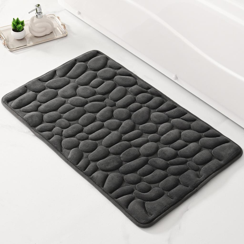 Cobble Embossed Carpet Home Door Mat Simple Wind Absorbent Foot Mat Bathroom Non-slip Mat Cute Floor Mat