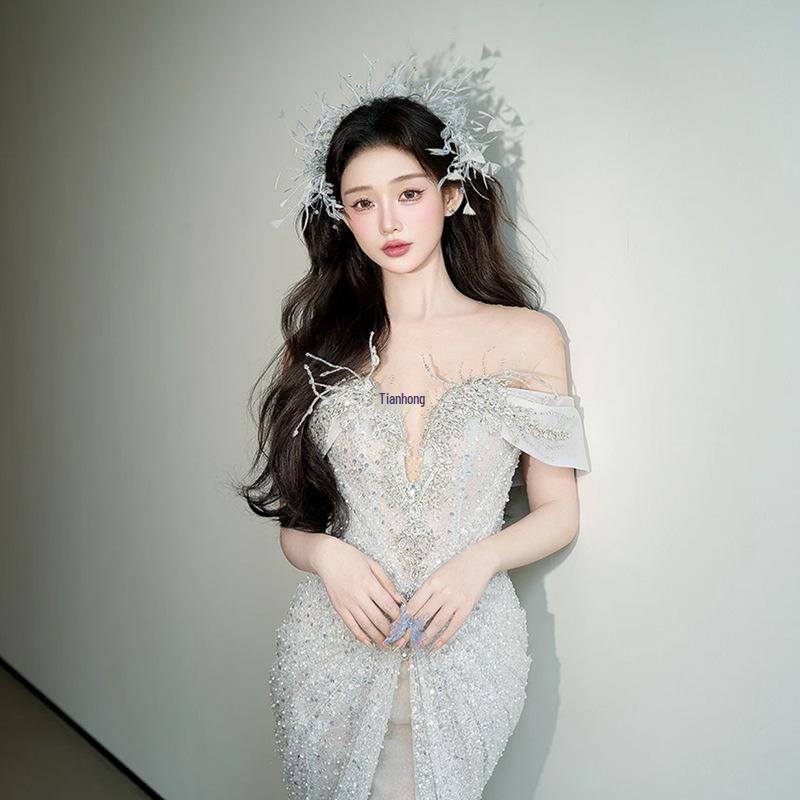 Mori Style Fairy Feather Bridal Headpiece - Versatile Wedding Headband & Beautiful Temperament Accessory