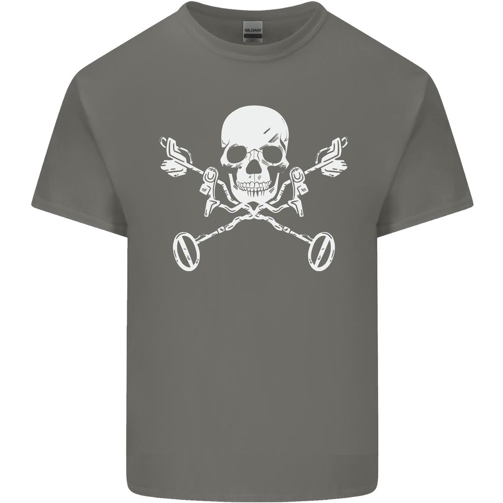 Metal Detector Skull Detecting Unisexs Light Cotton TShirt