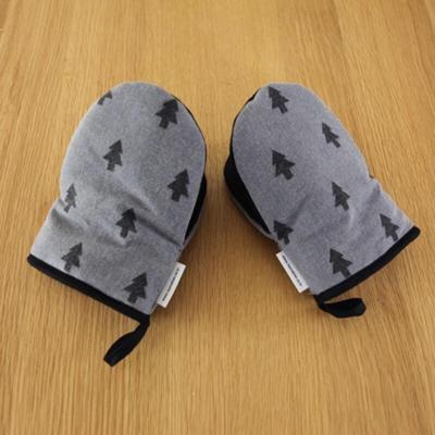 Mini Tree Kitchen Gloves (Set of 2)_Black