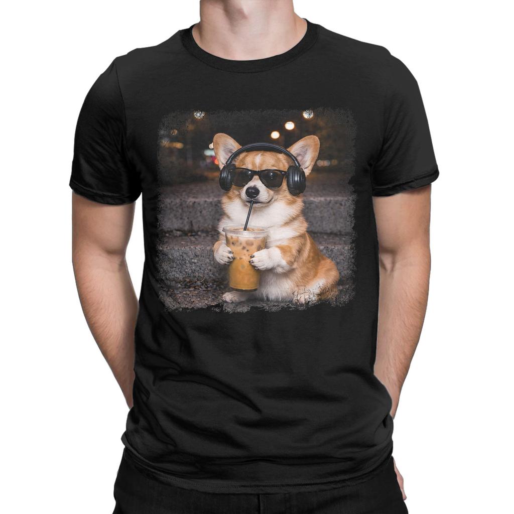 Corgi Mom Dog Flower Love T Shirts Unisex Unisex Pure Cotton Funny Tshirt Crewneck Tee Shirt Short Sleeve Clothes Graphic Printed