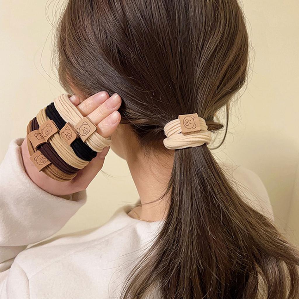 5 Stück Elastische Scrunchies Einfache Haargummis Multipack Haarringe Bezauberndes Einfaches Haargummi Haarband für Mädchen