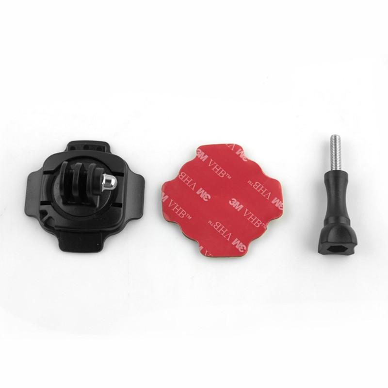 360 Motorcycle Helmet Rotary Adhesive Base Mounts for GoPro 12 11 10 9 8 7 6 5 Eken SJCAM  DJI Osmo Action Camera Accessories