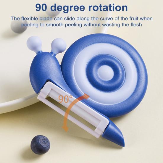 2 stk Keramisk skreller Sneglepotetskreller med sklisikkert håndtak Frukt- og grønnsaksskreller for barn, voksne, kjøkkenverktøy