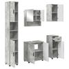 Bathroom Furniture Set 5 Pcs Concrete Grey Engineered Wood & Metal