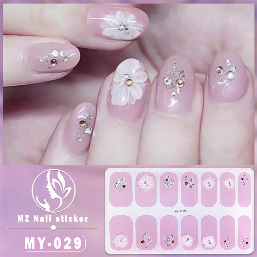 Dreidimensionaler wasserdichter No-Bake Gel-Nagellack-Film Vollsticker Imitations-Diamant-Nagelfilm-Papier Nagelfilm-Papier