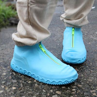 Tragbarer Schuhüberzug mit Reißverschluss, Unisex, wiederverwendbar, wasserdicht, Schuhschutz, waschbar, Silikon-Überschuhe, Regenüberzüge, Schuh-Galoschen