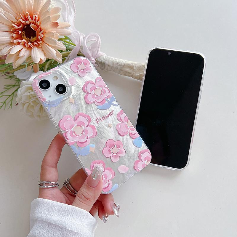 Blumen Handyhülle für IPhone 15 Realme C53 C67 Reno 11 8T Redmi Note 13 Pro Redmi 13C Samsung S23 FE S24 Ultra A35 A54 A53 A34 S23 Tecno Vivo Cover