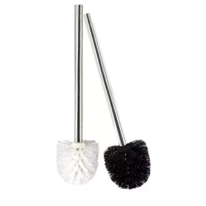 Stainless Steel Toilet Brush Bathroom WC Black Kitchen Cleaning Brush Silver Toilet Brush Scrubber Bathroom Cleaning Supplies