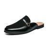 Fashion New Men's Charm Suede Leather Half Slippers Shoes Male Casual Mules Breathable Shoes