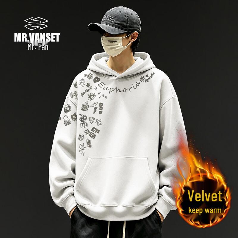 VAALEADING Casual American Style Printed Hooded Sweatshirt