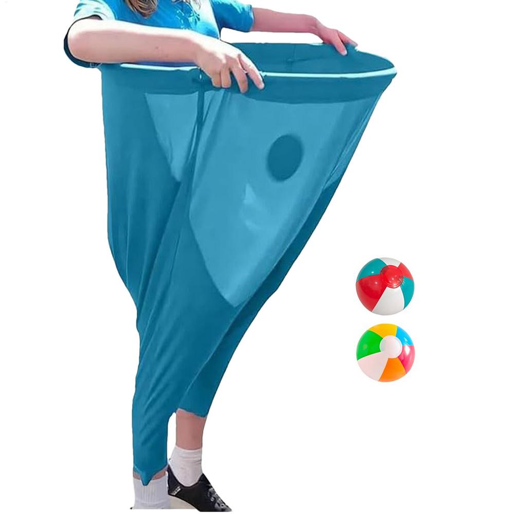 Sack Race Bags for Kids Backyard Relay Race Games Funny Giant Stretch Pants Game with 2 Bouncy Balls for Lawn Festival Birthday