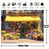 2D Tulip Flower Shop Backdrop for Spring Photography