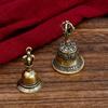Artigianato in Ottone Pressocolato Campana a Goccia Chiave Pulsante Auto Campana a Vento Campana Tibetana in Bronzo Regalo Creativo Accessori Decorazione Casa