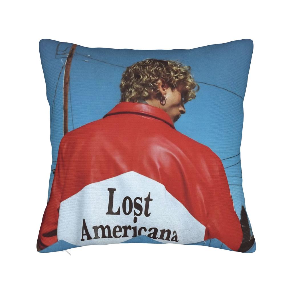 Decorative Pillow Cover MGK Lost Americana Tour 2025-2026 Merch Living Room Throw Pillow Case Cover Zipper Multi-Size