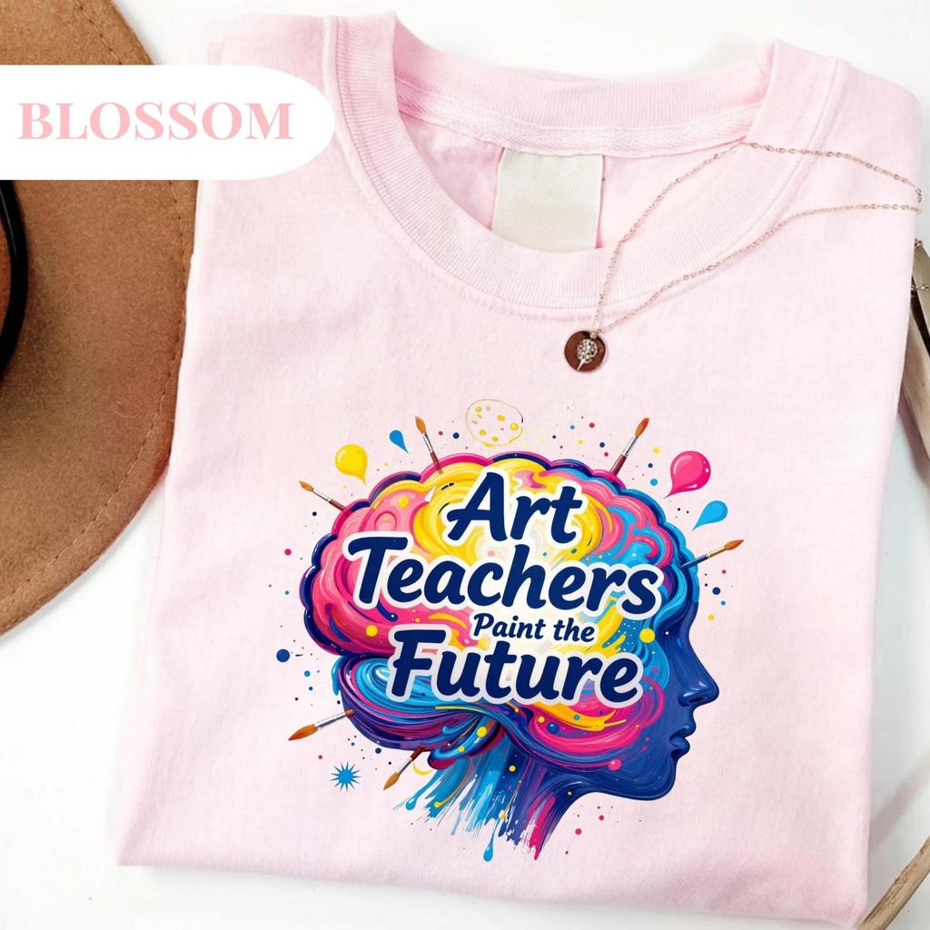 Comfort Colors® Art Teacher DTF Design, Paint Splash Educator PNG, Creative Teacher Shirt and kids tshirt