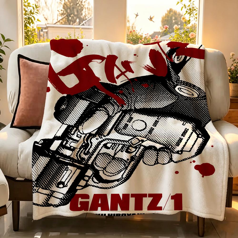 Manga G GANTZ Throw Flannel Throw Blanket Suitable for Sofa Living Room Bedroom