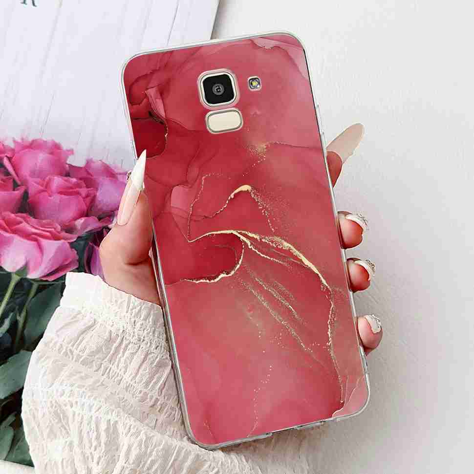 For Samsung Galaxy J6 2018 SM-J600F Case Fashion Girl New Flowers Soft Silicone TPU Cover For Samsung j6 J6 2018 Phone Shell