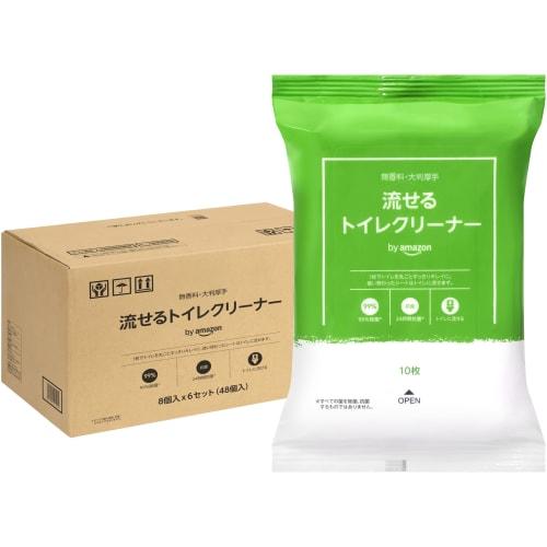 [Case Sale] Flushable Toilet Cleaner, Unscented, Large, Thick, 480 Sheets (10 Sheets X 48 Packs)