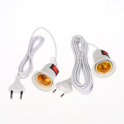 1 Stück Gartenlampenfassung mit 3/5 Meter Kabel EU-Stecker E27 Hängende Zimmerpflanzen Lichthalter mit Ein/Aus-Schalter Lampenfassung