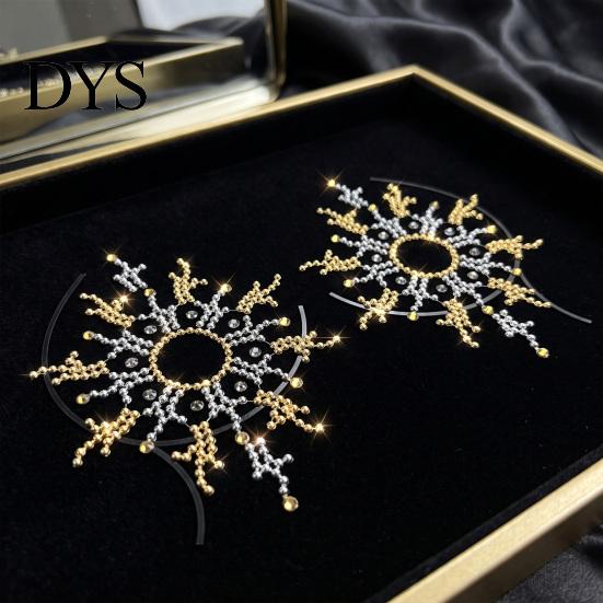 Temporary Face Jewelry Resin Rhinestone Tattoos, Self-Adhesive Faux Diamond Body Stickers Easy Apply Gems for Music Festival Party Makeup, Shiny Chest
