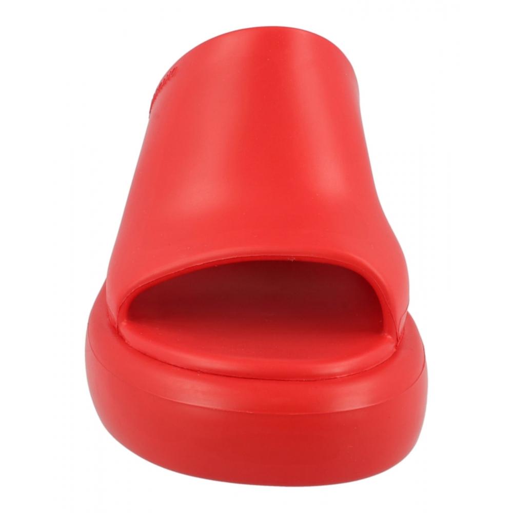 Salvatore Ferragamo Rubber Deva Slides Red