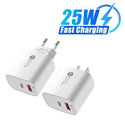 Caricabatterie USB PD 25W Carica rapida 3.0 Adattatore per caricabatterie rapido per telefono Tyep-C per iPhone iPad Huawei Xiaomi Samsung