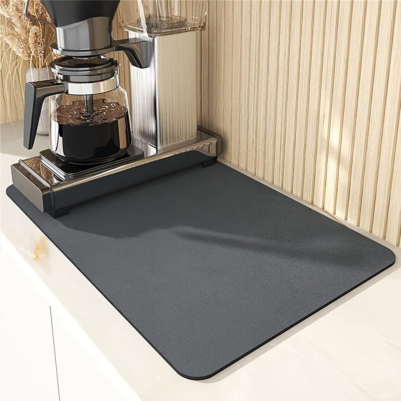 Solid Color Simple Placemat Kitchen Diatomite Dish Drainer Super Absorbent Coffee Rug Drain Pad Non-slip Bath Drying Dishes Mat