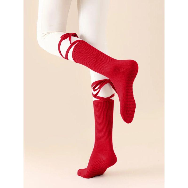 

Dopamine Color Yoga Socks Non-Slip Professional Women s Sports Pilates Tube Strap Silicone Sweat-Absorbent Indoor Red yoga socks feet silicone Non Slip sweat]