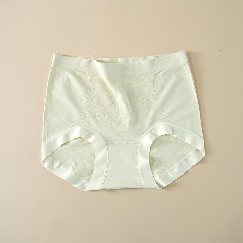 

Большой размер Женское Весна и Лето Живот Без Шрама Шелковая Подкладка в Промежности Дышащие Антибактериальные Треугольные Трусы на Талии M мятный зеленый