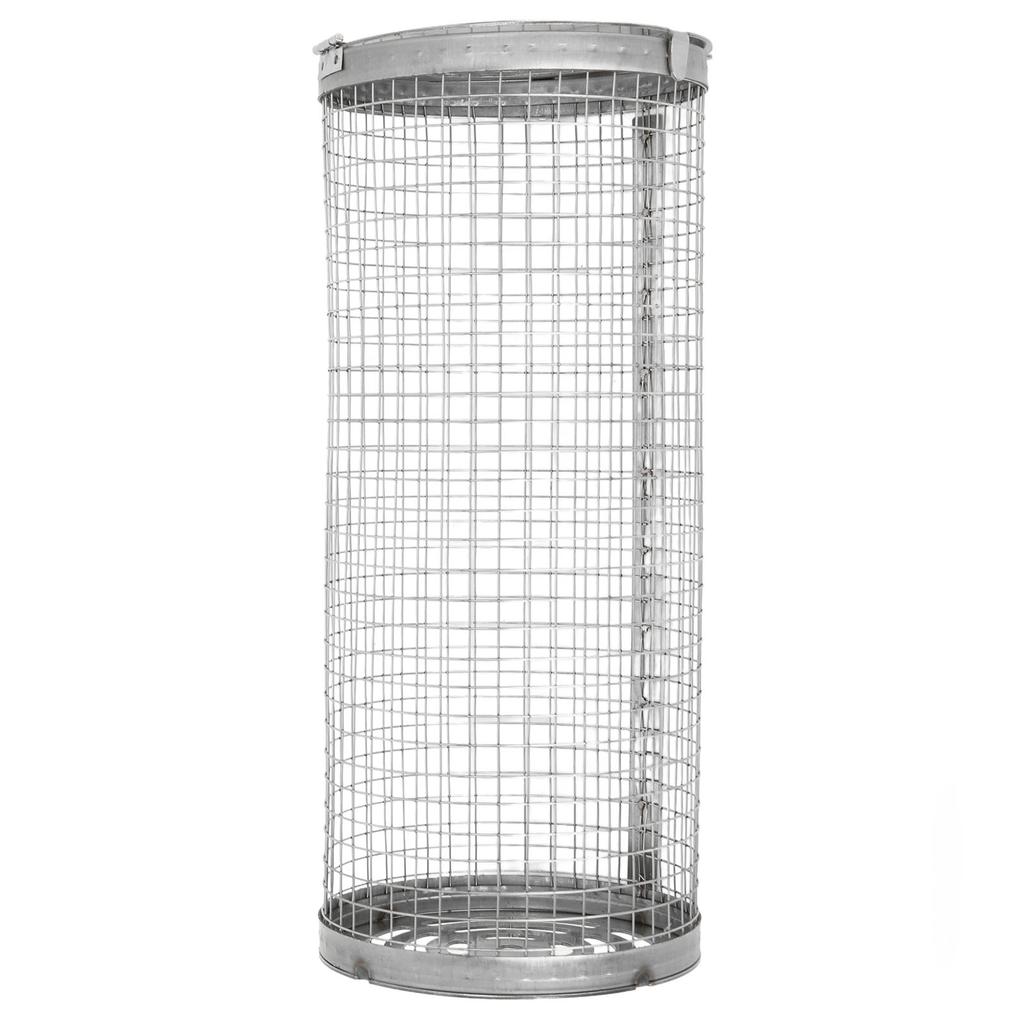 Rolling Barbecue Basket Open Grid Stainless Steel Wire Mesh Cylinder Grill Basket for Fish