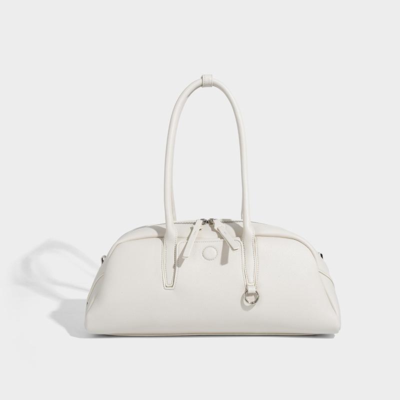 Niche 2025 Autumn Winter New Bowling Bag Tracing Pillow Bag Boston Underarm Baguette Women's Handbag