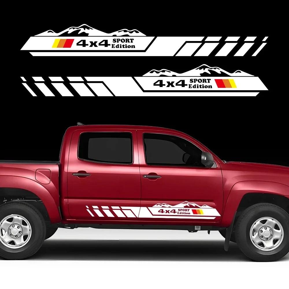 2 Stück Pickup 4x4 Sport Aufkleber für Pickup-Truck Off-Road Auto Styling Dekor Vinyl Aufkleber Auto Karosserie Tuning Dekorations Zubehör