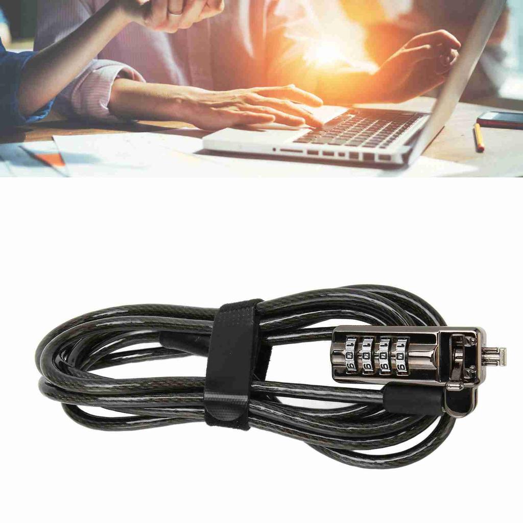 Laptop Cable Lock Theft Deterrent Keyless Lock Laptop Lock Security Cable with 4 Digit Password Protections for