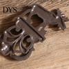 Rostfreier Türklopfer Vintage Gusseisen Elchklopfer, Verdickter Schmiedeeisen Retro Wanddekor mit geschnitzter Basis, Vorgebohrte Löcher Zuggriff für