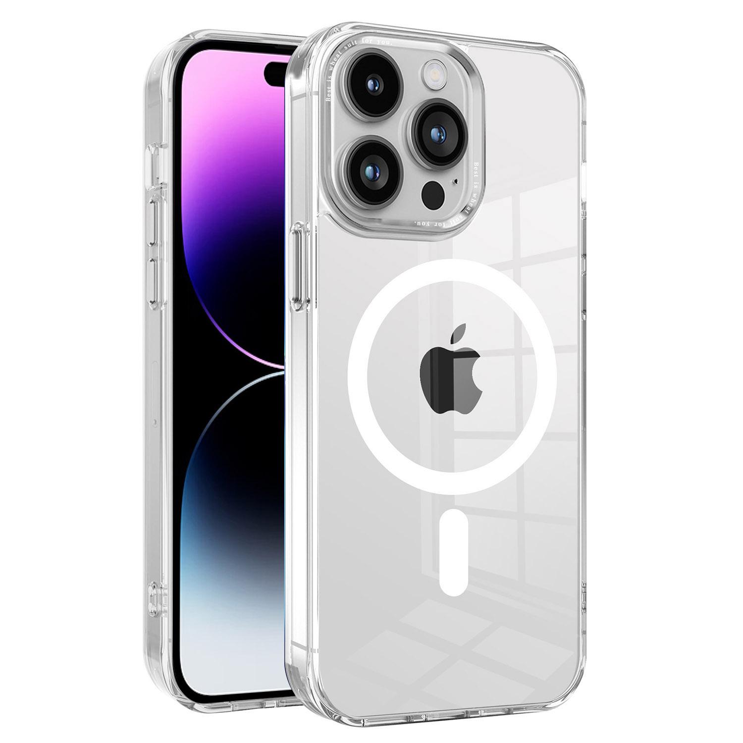 

Compatible with MagSafe Phone Case for iPhone 14 Pro Max,PC+TPU Crystal Clear Phone Cover Transparent