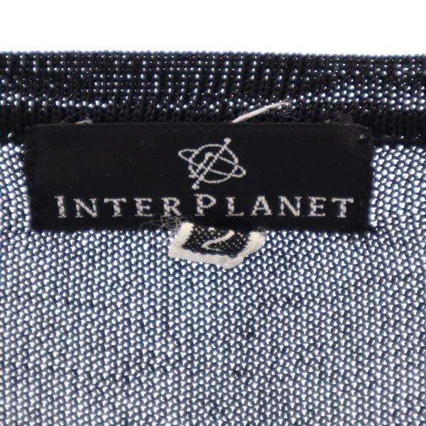 INTER PLANET 7 minutes sleeve cardigan 2 black Women Used